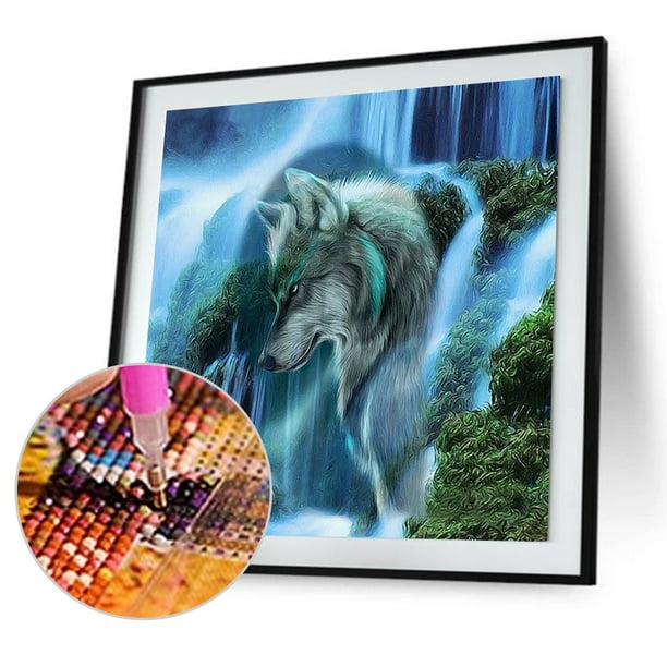 Waterfall Wolf 5D Diamond Painting DIY Embroidery Cross Stitch Home Decor Craft Waterfall Wolf 5D Diamond Painting DIY Embroidery Cross Stitch Home Decor Craft